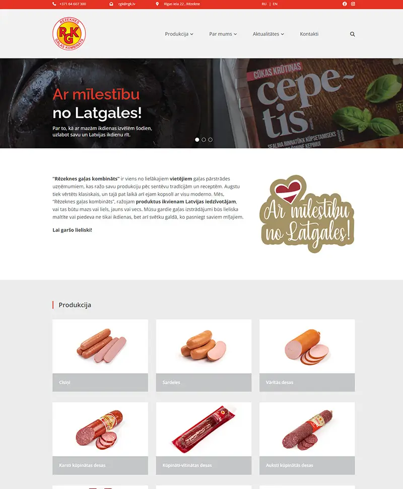 rgk.lv mājaslapas izstrāde
