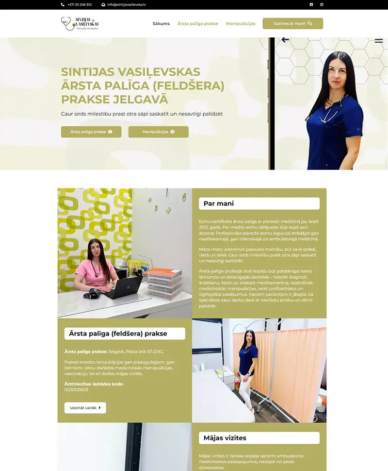 sintijavasilevska.lv mājaslapas izstrāde